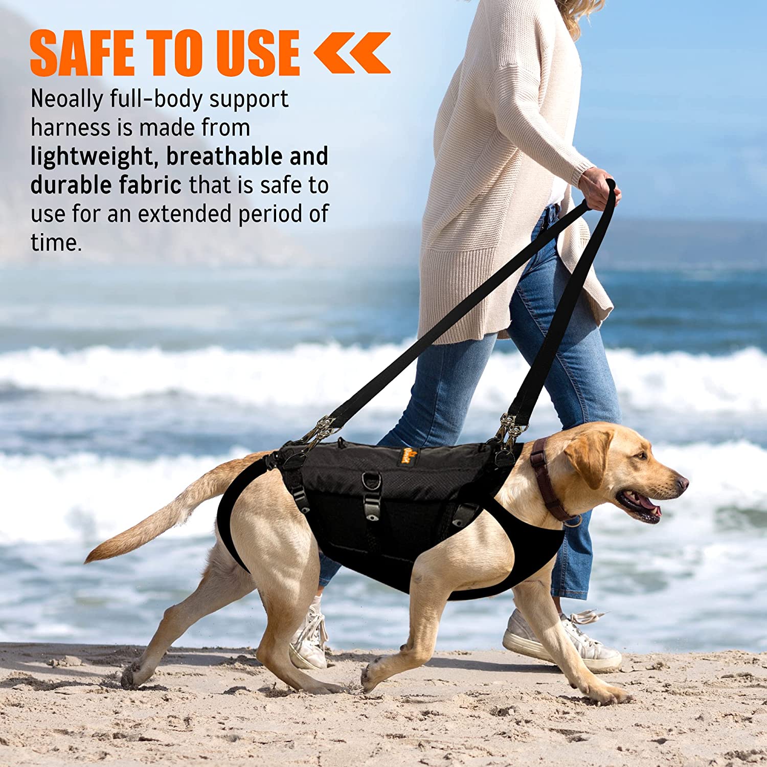 [LIFETIME WARRANTY!] NeoAlly 5-in-1 Sturdy Dog Lift Harness Full Body Support - Image 7