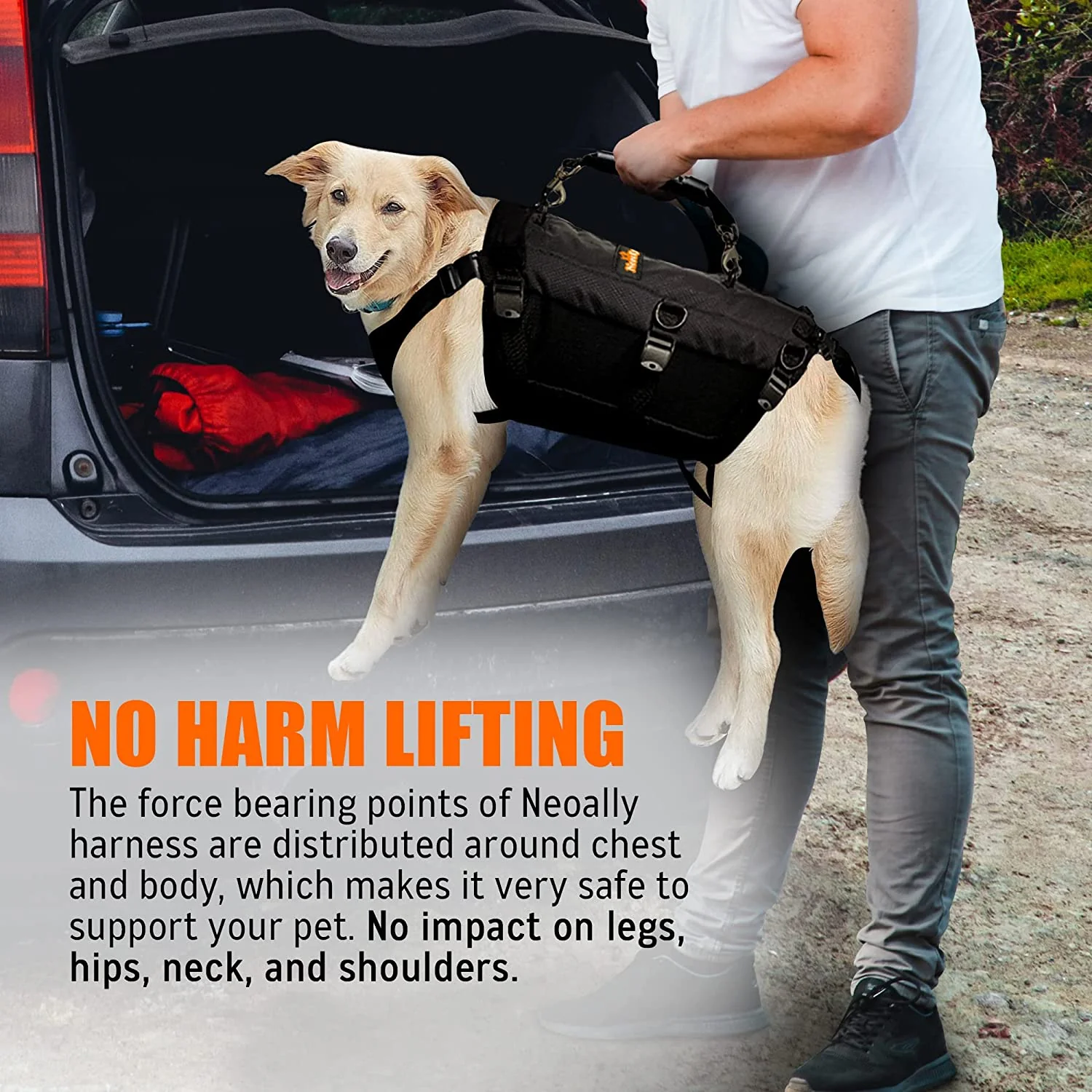 [LIFETIME WARRANTY!] NeoAlly 5-in-1 Sturdy Dog Lift Harness Full Body Support - Image 8