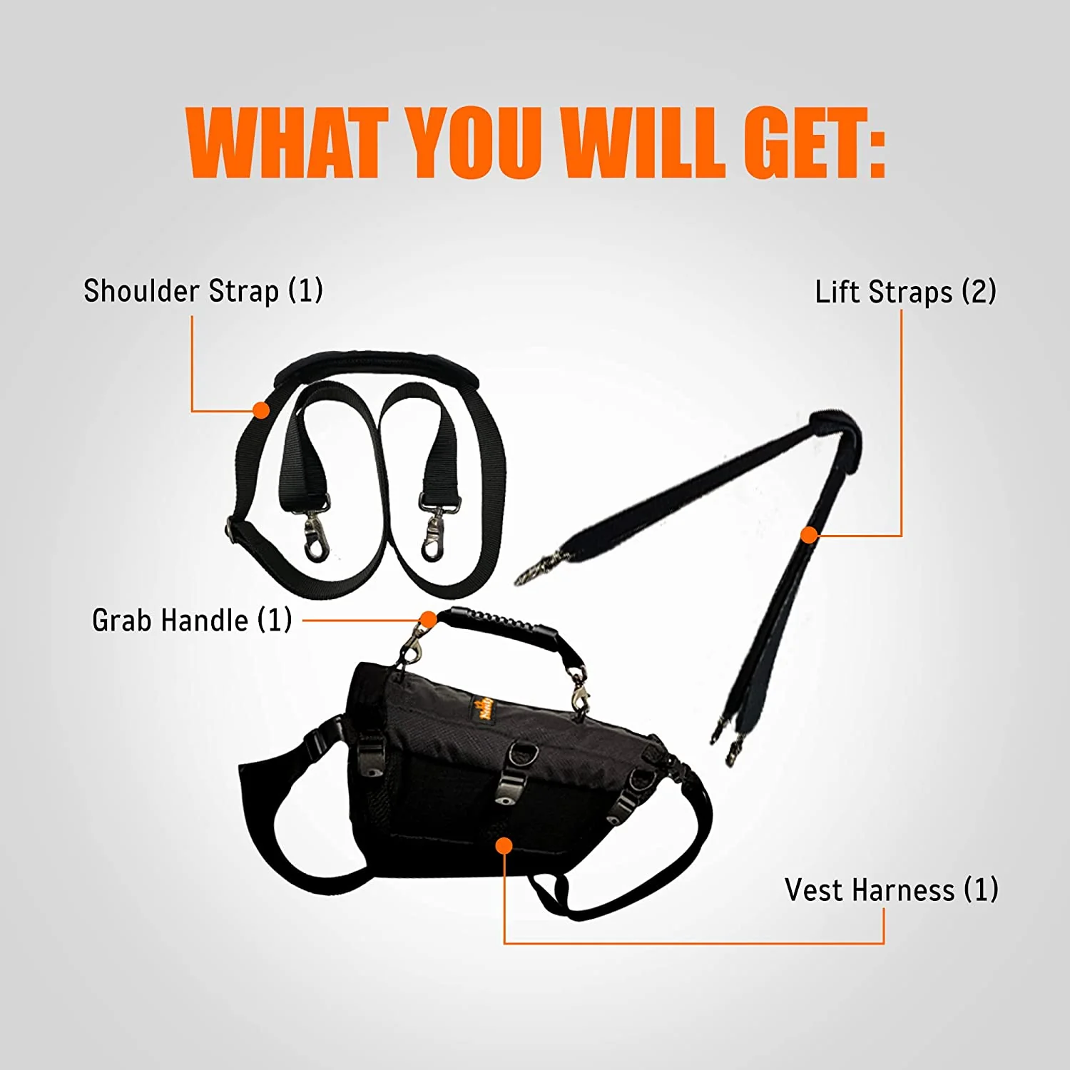 [LIFETIME WARRANTY!] NeoAlly 5-in-1 Sturdy Dog Lift Harness Full Body Support - Image 9