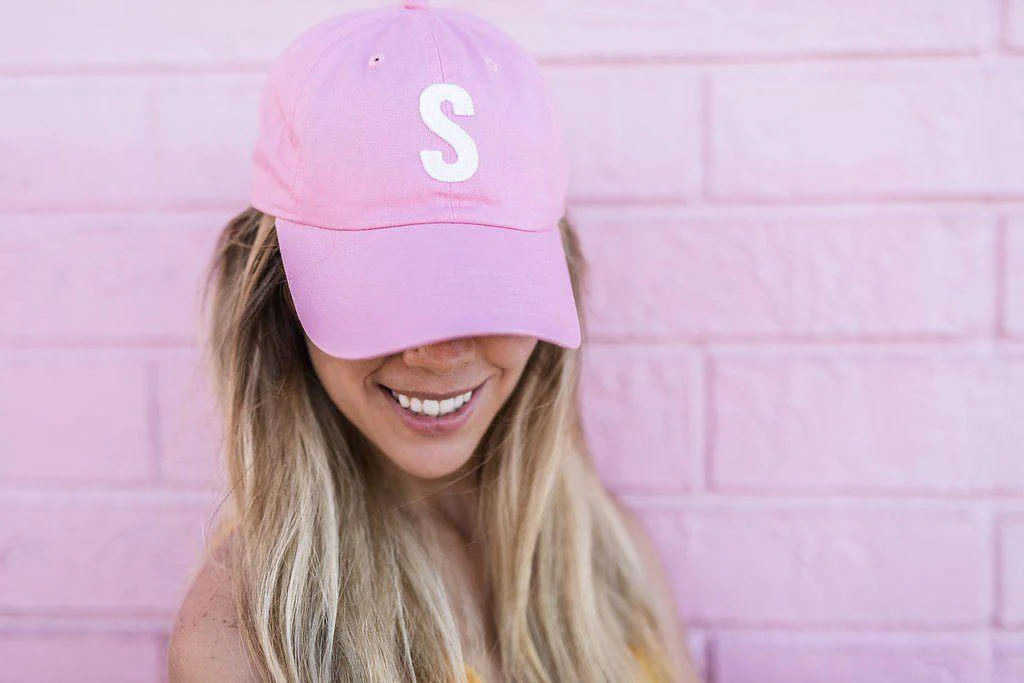 Light Pink Letter Baseball Hat - Image 5