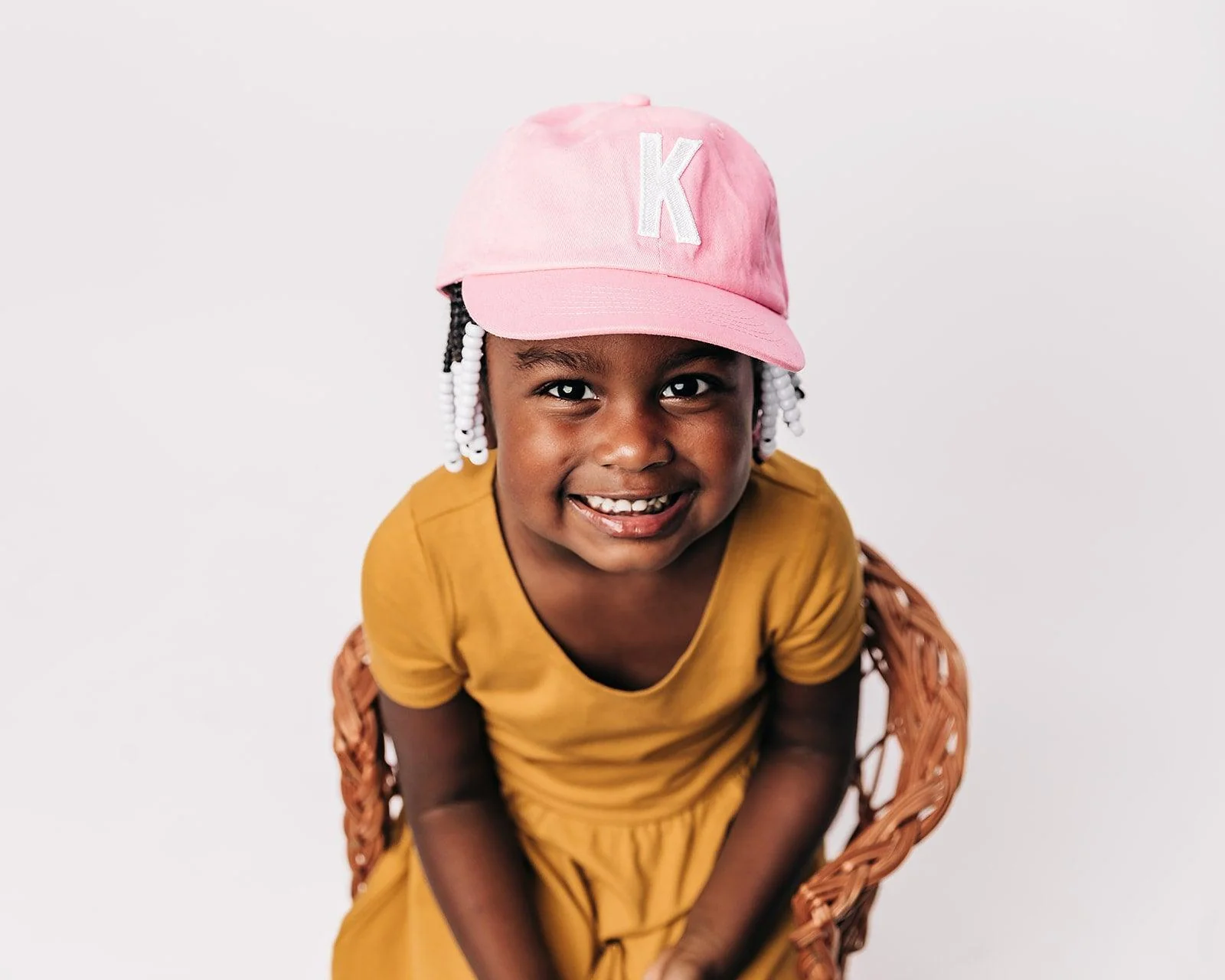 Light Pink Letter Baseball Hat - Image 6