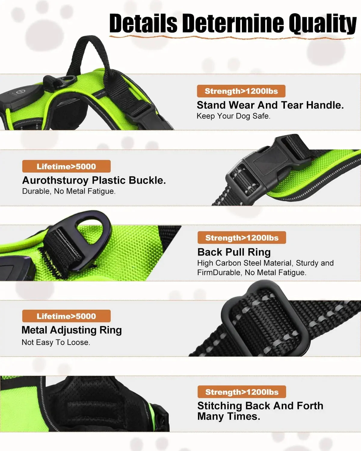 Light-Up LED Dog Harness – Rechargeable No-Pull Vest for Night Walking - Image 5