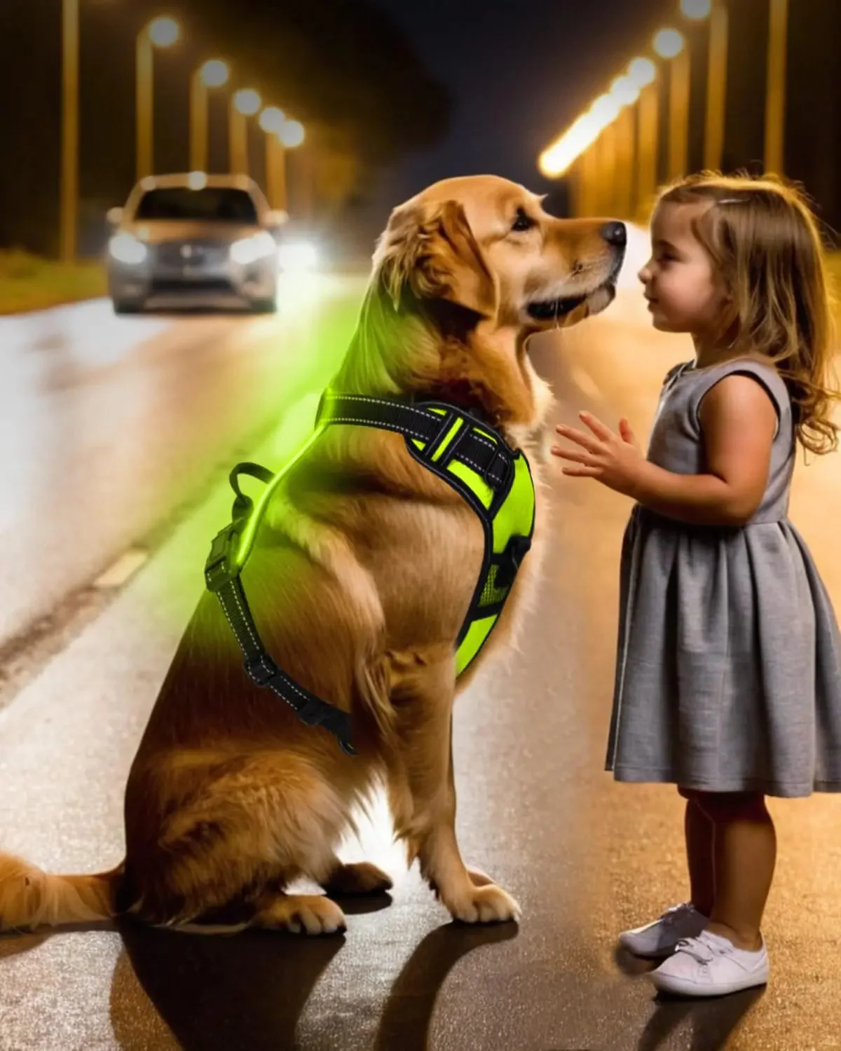Light-Up LED Dog Harness – Rechargeable No-Pull Vest for Night Walking - Image 6