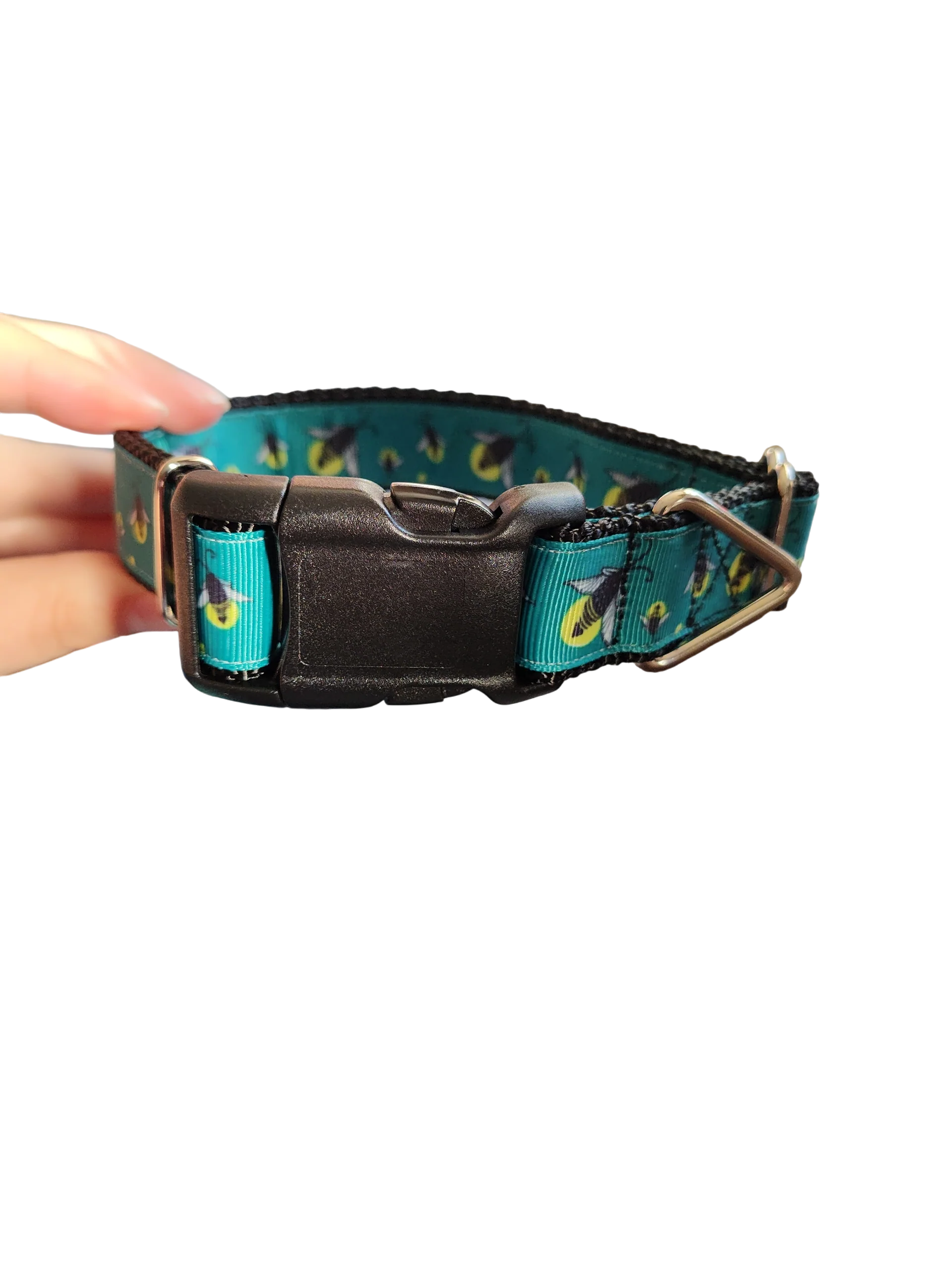 Lightning Bugs Nylon Dog Collar - Image 2
