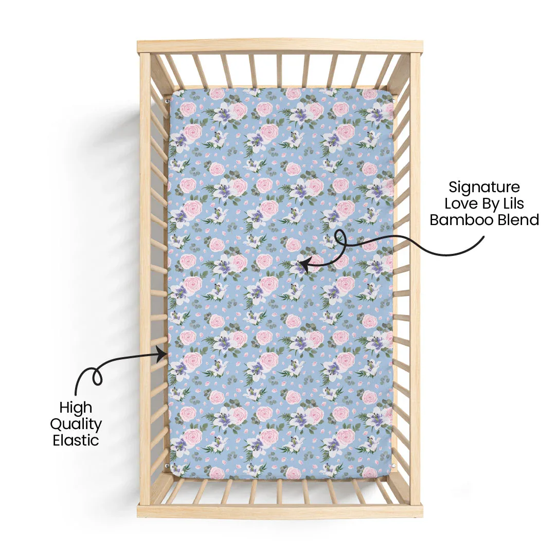 Lillian Floral Bamboo Crib Sheet - Image 2