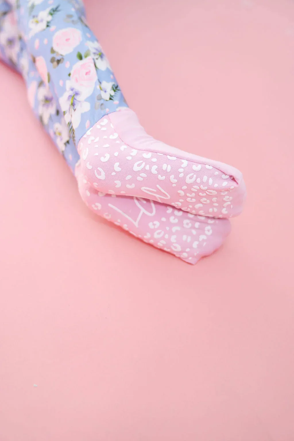 Lillian Floral Bamboo Ruffle Convertible Footie (2T-4T) - Image 7