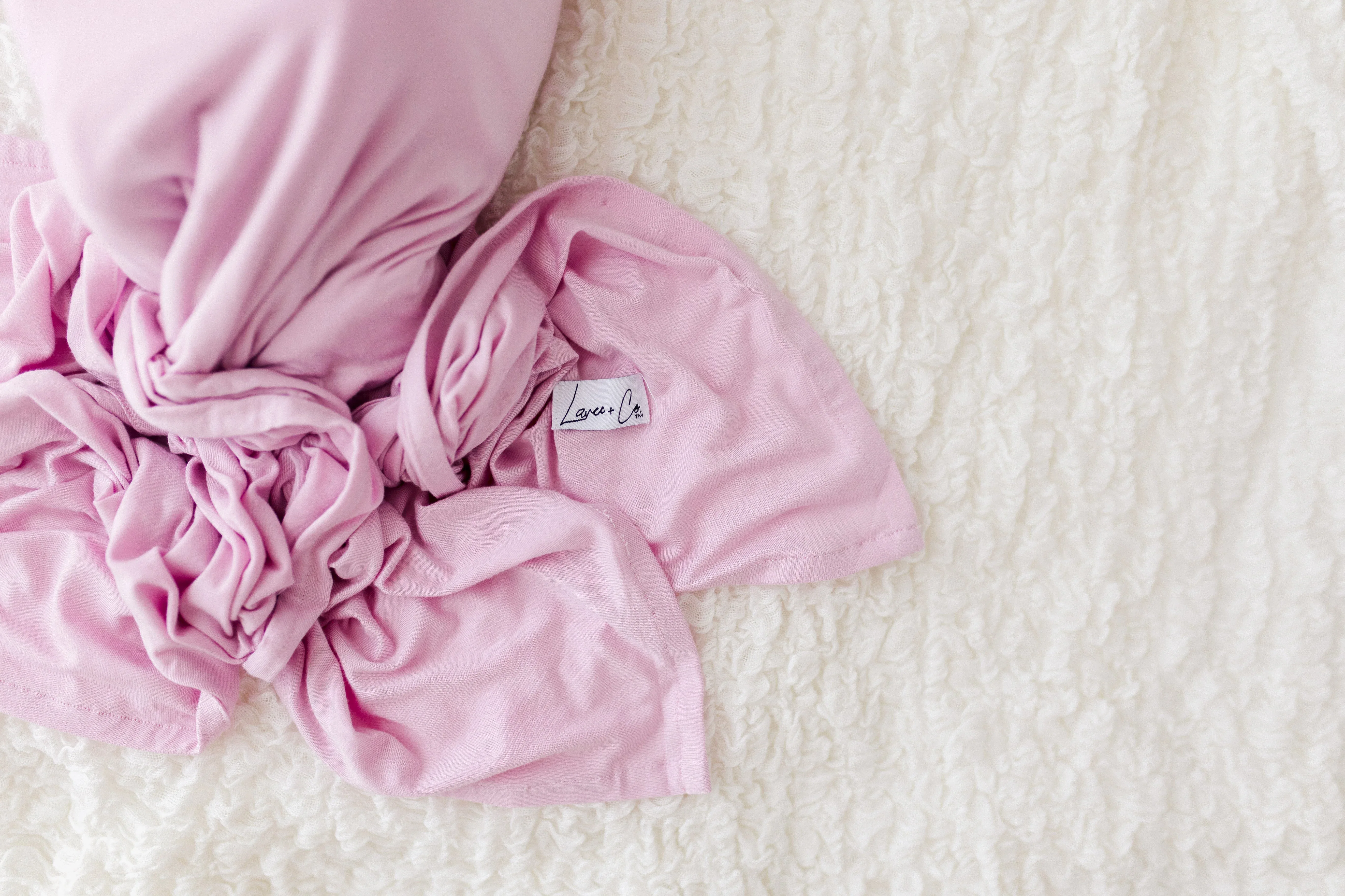 Lillian Pink Swaddle + Headband Set - Image 3