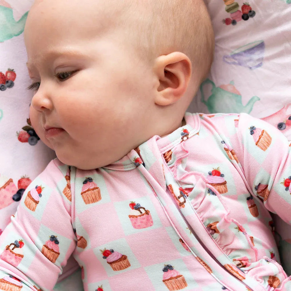 Lillian's Garden Cupcakes Bamboo Ruffle Convertible Footie - Image 2