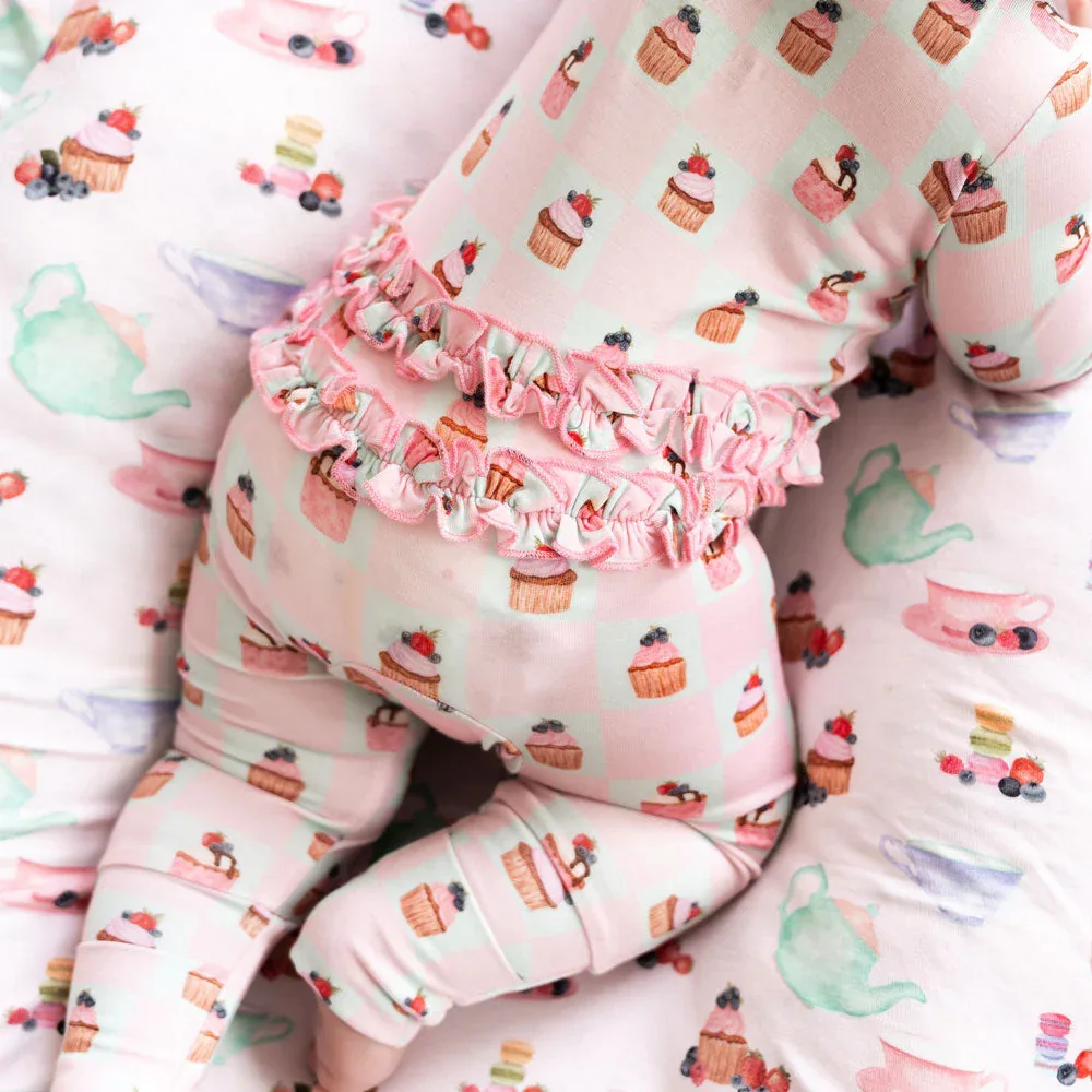 Lillian's Garden Cupcakes Bamboo Ruffle Convertible Footie - Image 3