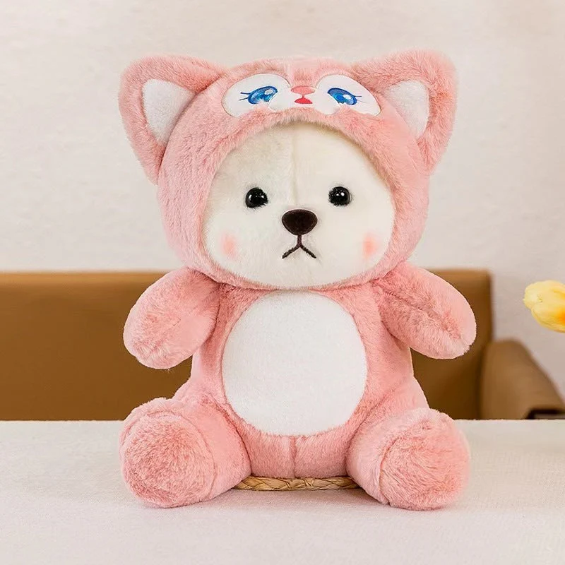 Little Bear Doll Cute Bear Wearing A Hat Doll Transformation Plush Toy - Image 2
