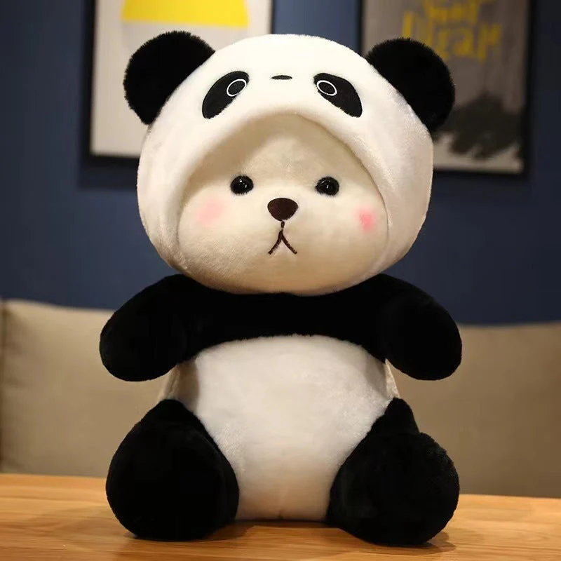 Little Bear Doll Cute Bear Wearing A Hat Doll Transformation Plush Toy - Image 6