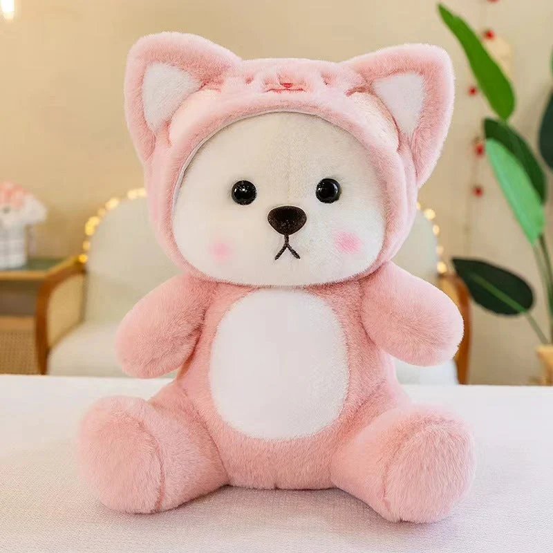 Little Bear Doll Cute Bear Wearing A Hat Doll Transformation Plush Toy - Image 8