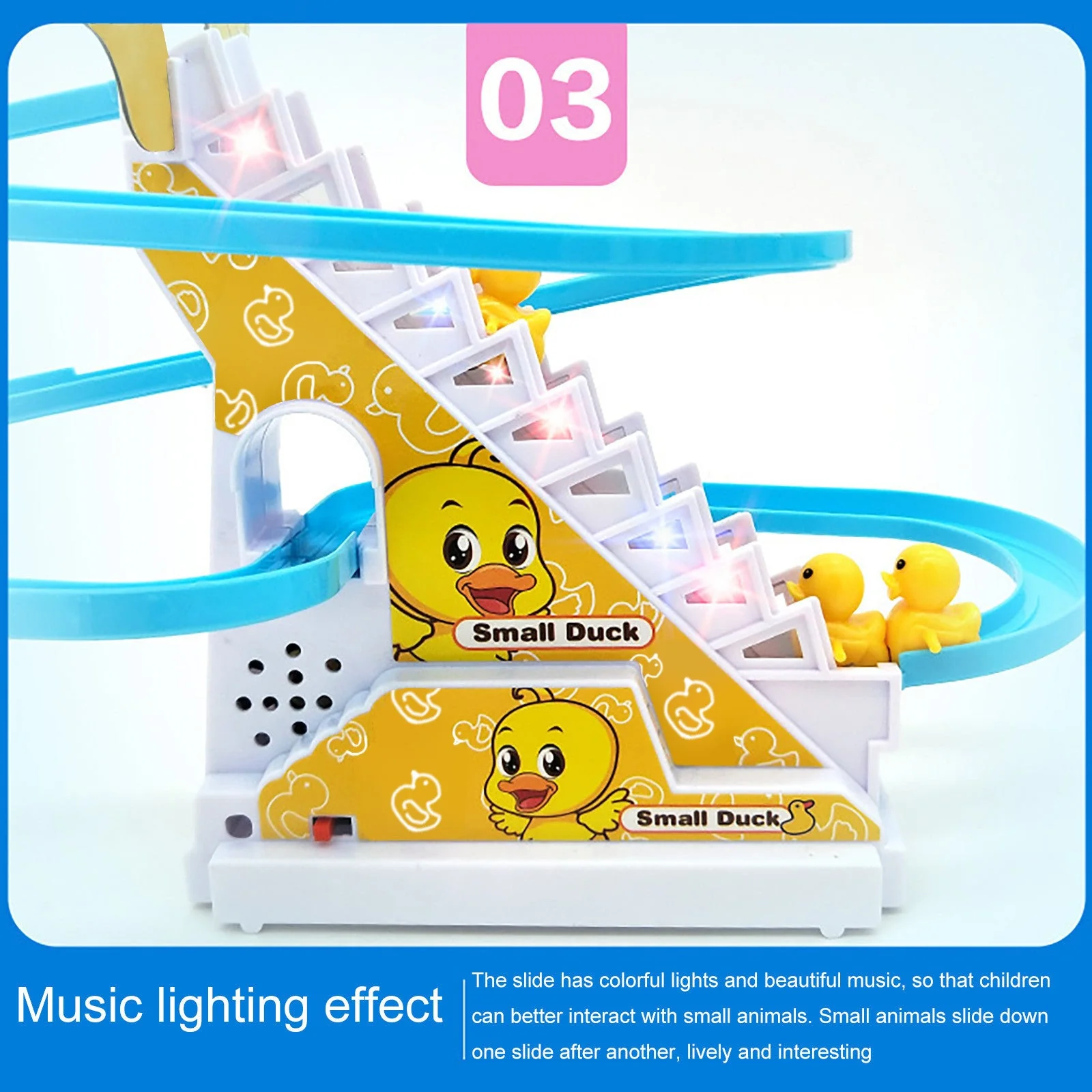 Little Duck Climbing Stairs Toy  Little Penguin Automatic Ladder Light - Image 2