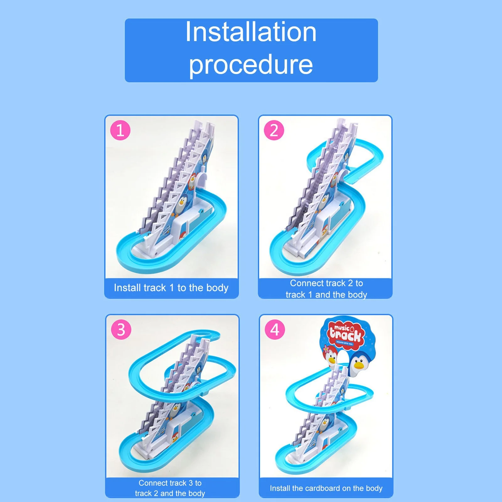Little Duck Climbing Stairs Toy  Little Penguin Automatic Ladder Light - Image 3