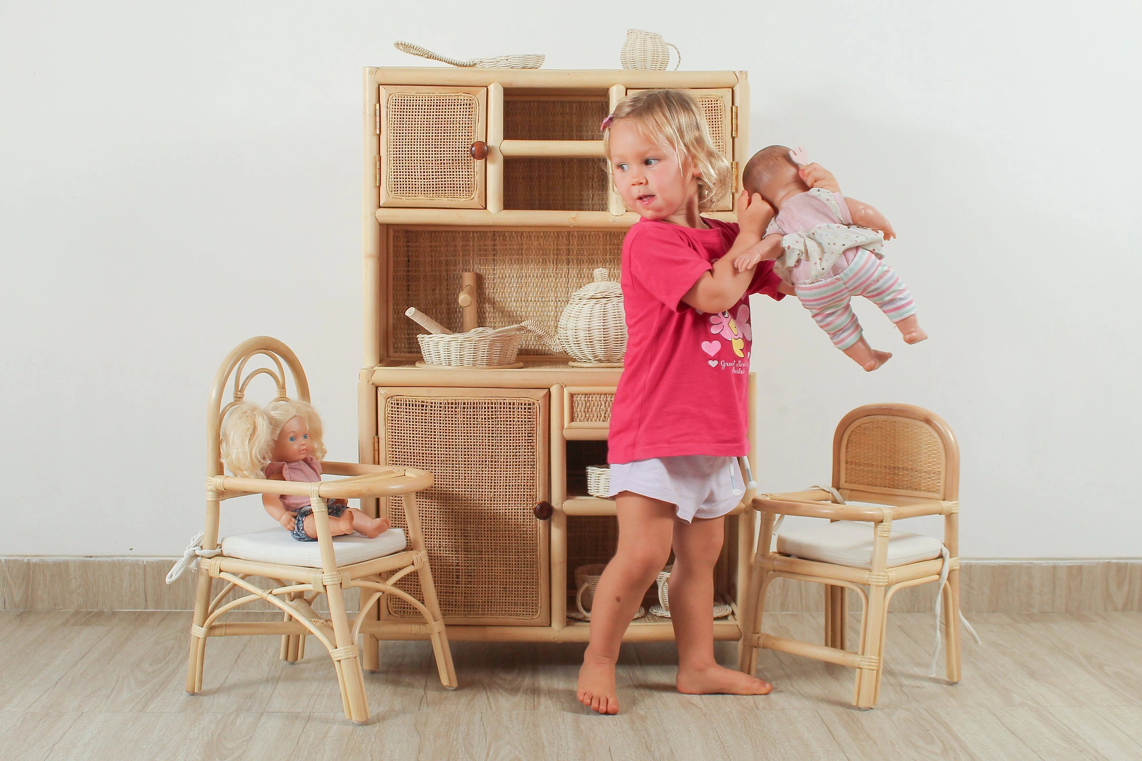 Little Feast Rattan Doll High Chair - Image 3