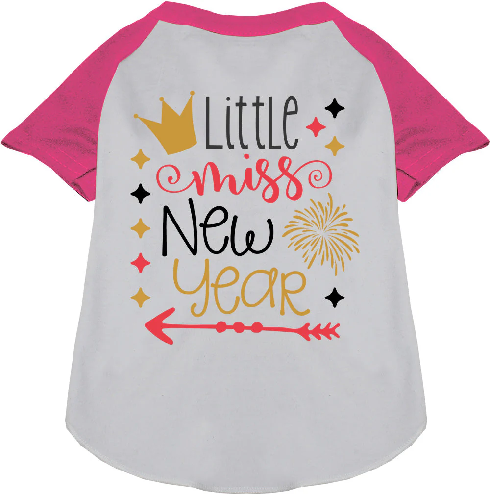 Little Miss New Year Pet Raglan Shirt - Image 3
