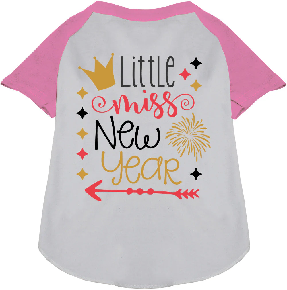 Little Miss New Year Pet Raglan Shirt - Image 4