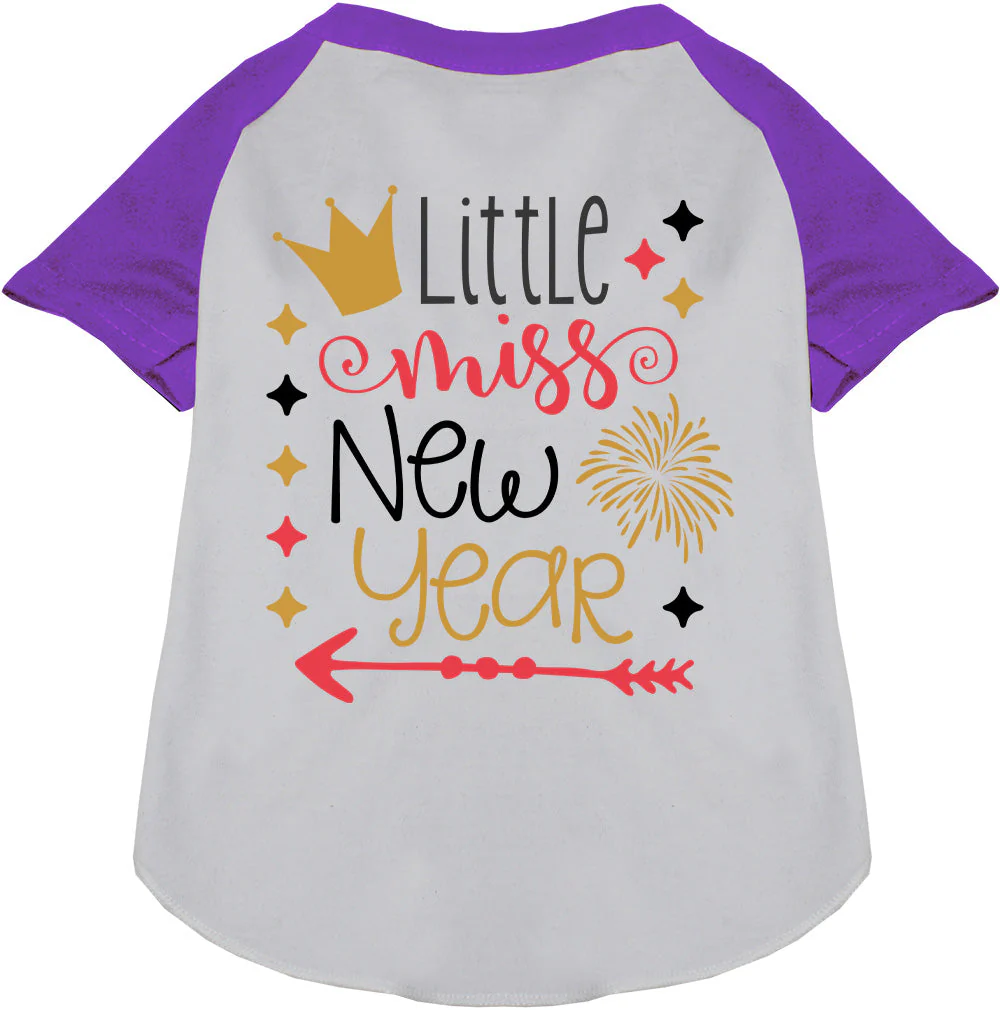 Little Miss New Year Pet Raglan Shirt - Image 6