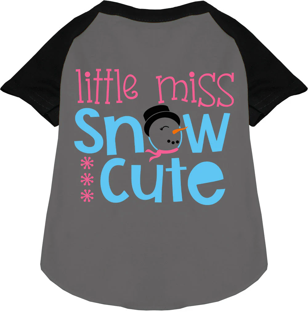 Little Miss Snow Cute Pet Raglan Shirt - Image 3