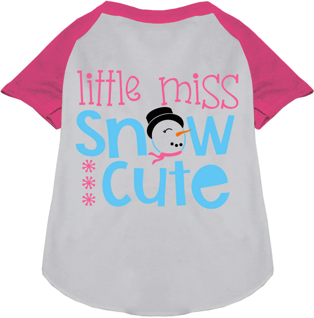 Little Miss Snow Cute Pet Raglan Shirt - Image 5