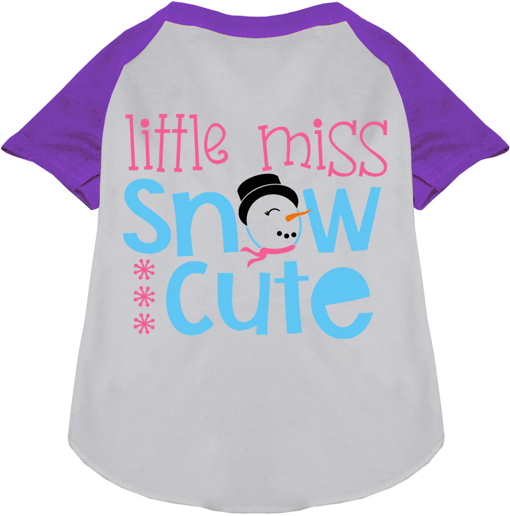 Little Miss Snow Cute Pet Raglan Shirt - Image 6