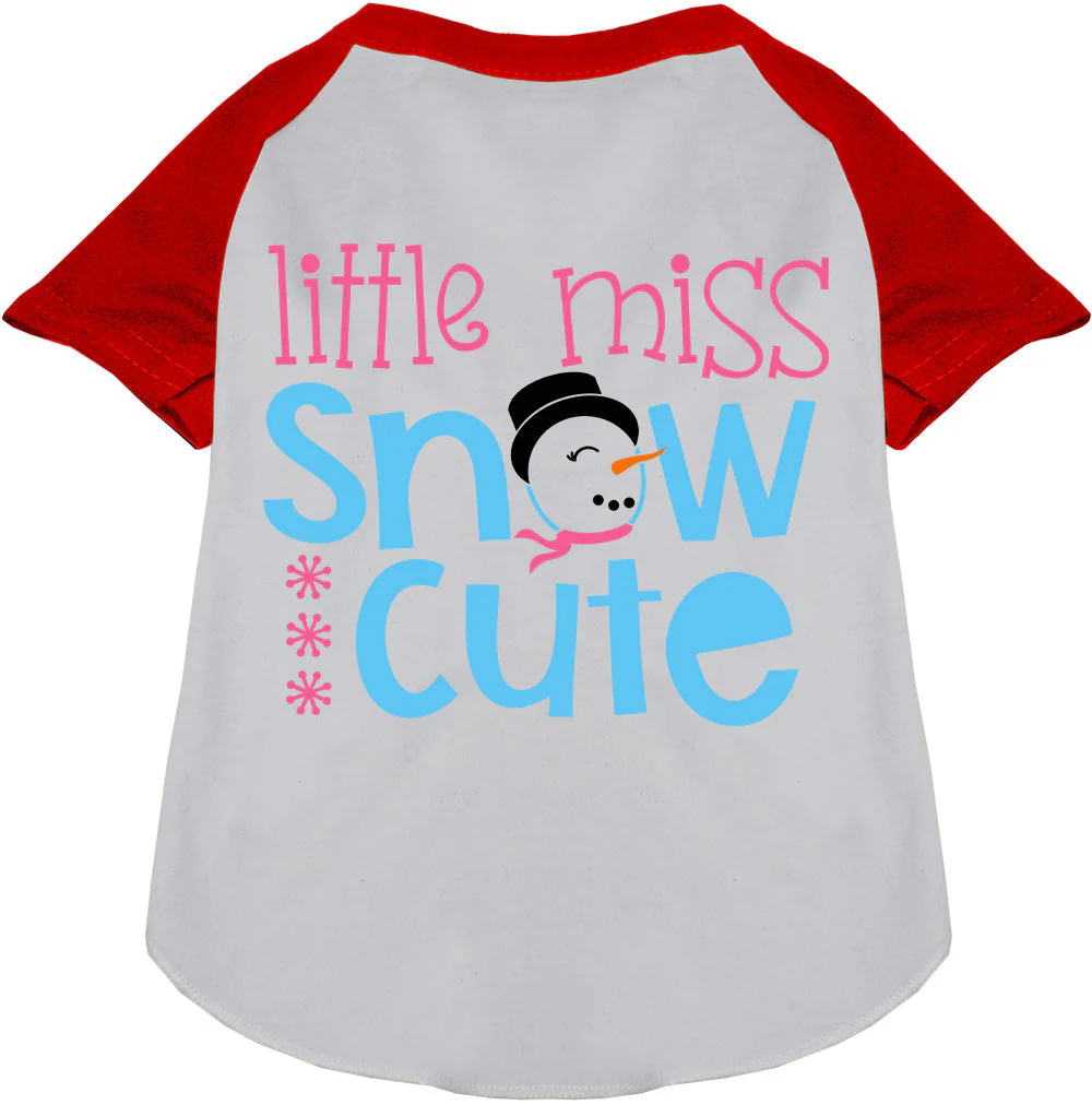 Little Miss Snow Cute Pet Raglan Shirt - Image 7