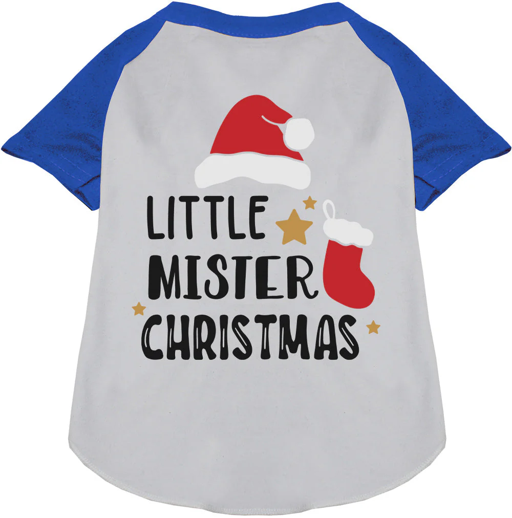 Little Mister Christmas Pet Raglan Shirt - Image 3