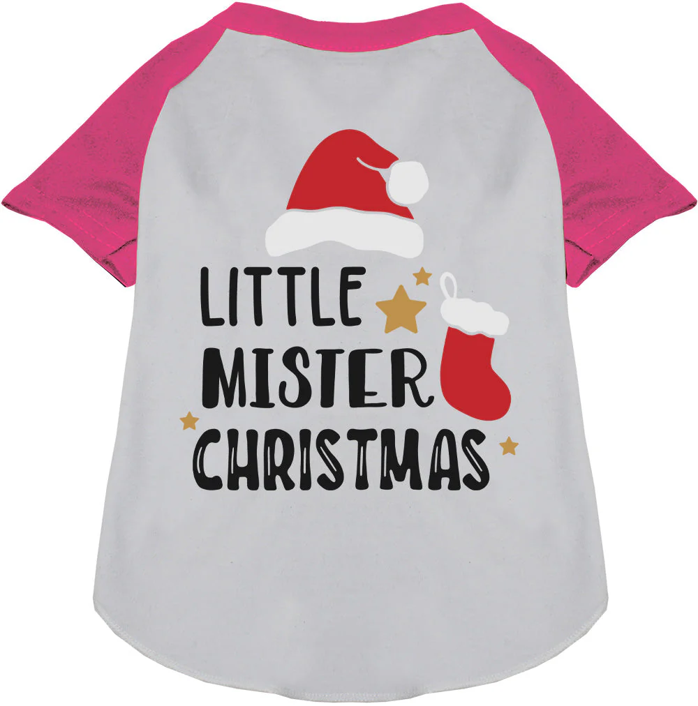 Little Mister Christmas Pet Raglan Shirt - Image 4