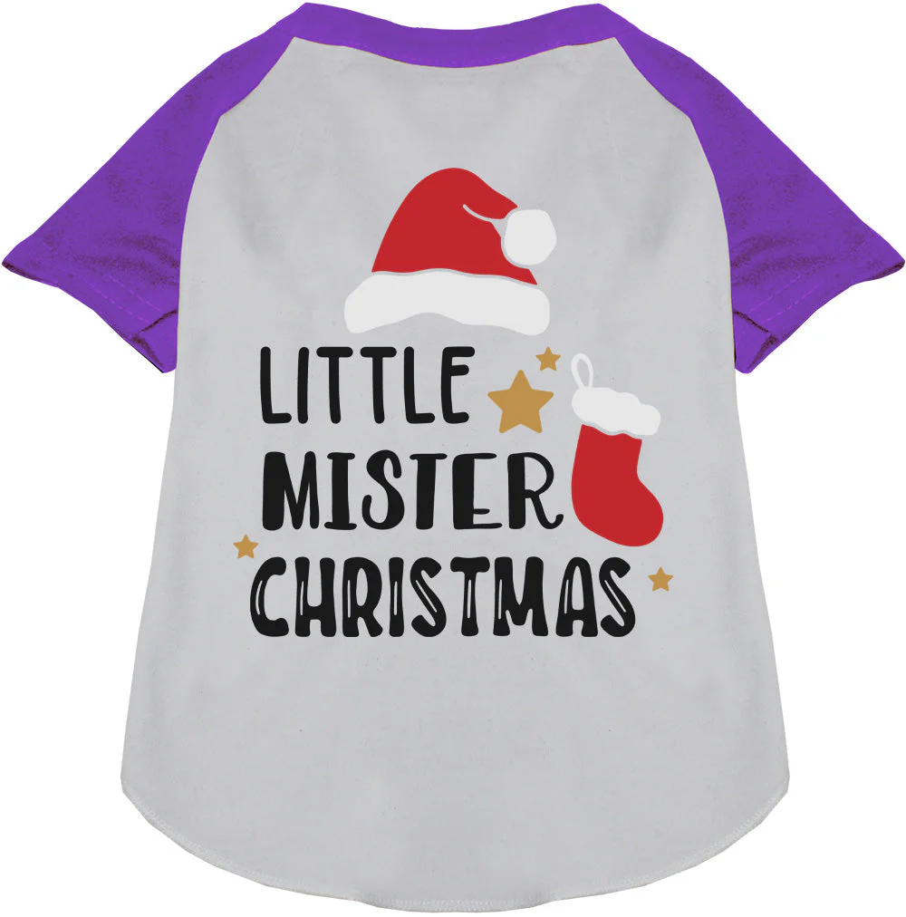 Little Mister Christmas Pet Raglan Shirt - Image 5