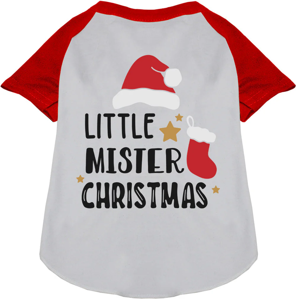 Little Mister Christmas Pet Raglan Shirt - Image 6