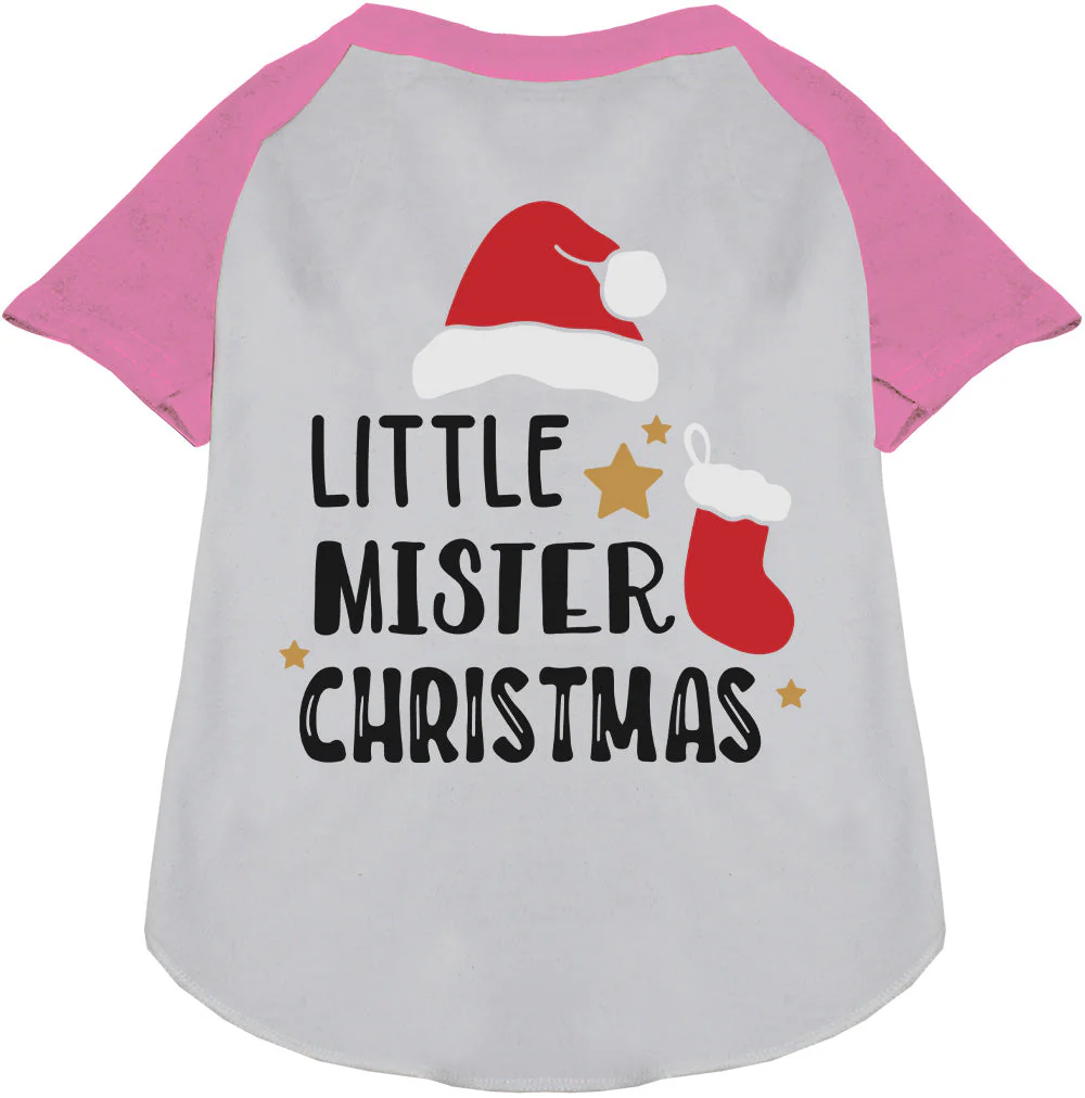 Little Mister Christmas Pet Raglan Shirt - Image 7