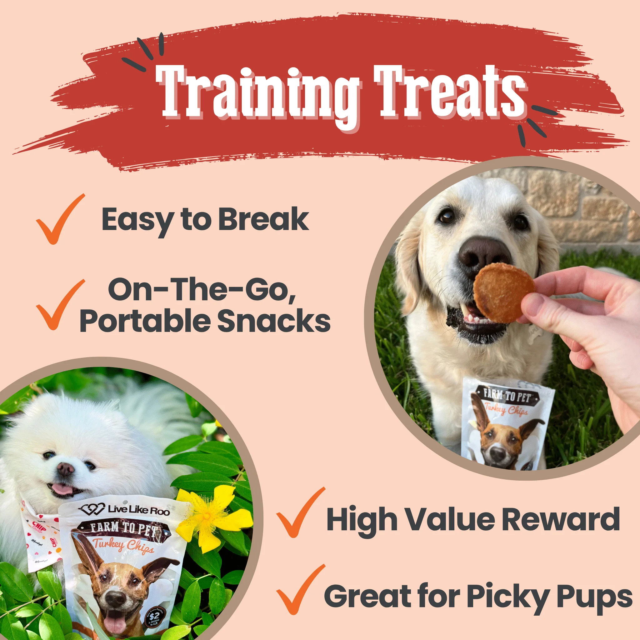 Live Like Roo Turkey Chips for Dogs | Dog Treats That Give Back - Image 12