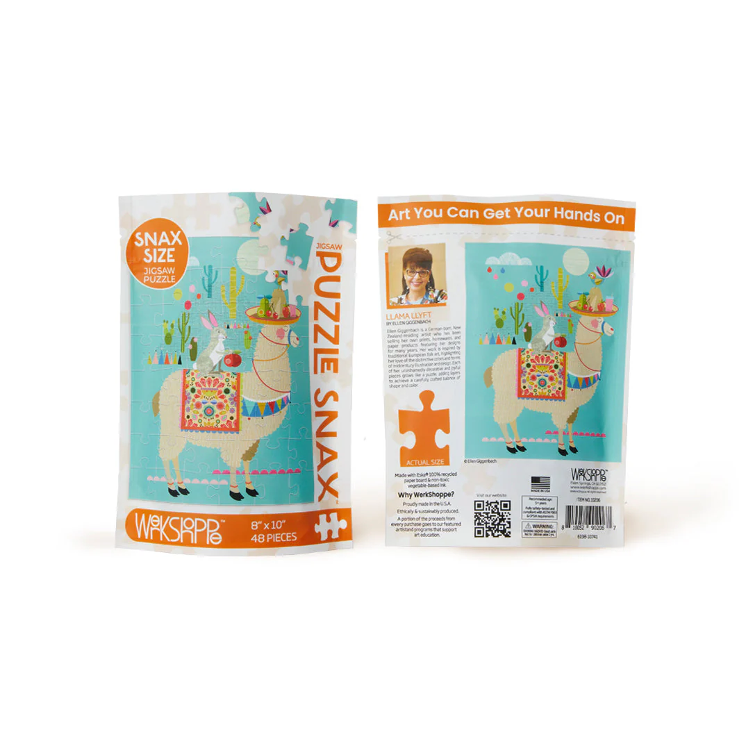 Llama Llyft 48 Piece Jigsaw Puzzle Snax - Image 3