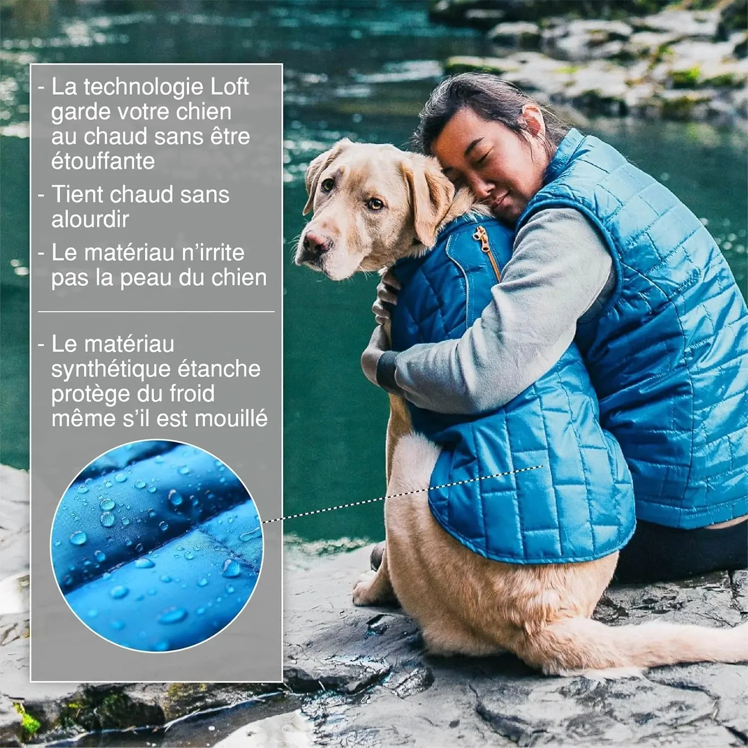 Loft Dog Jacket - Reversible Cozy Coat for Outdoor Adventures - Water Resistant - Athletic Fit - Machine Washable Fabric - Reflective Dog Gear - Medium - Chili Red - Image 4