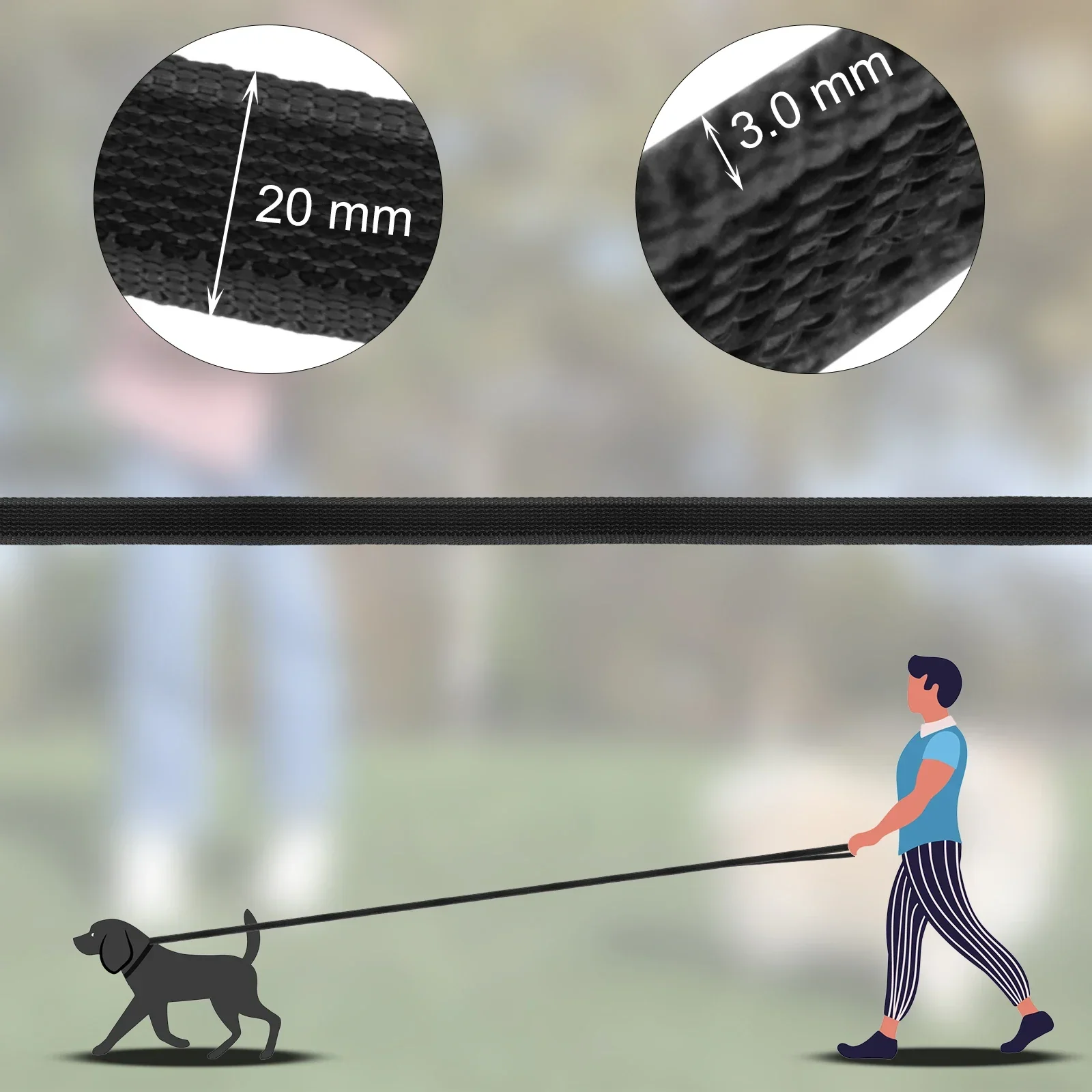 Long Dog Leash - Dual Color, Easy Training - Image 3