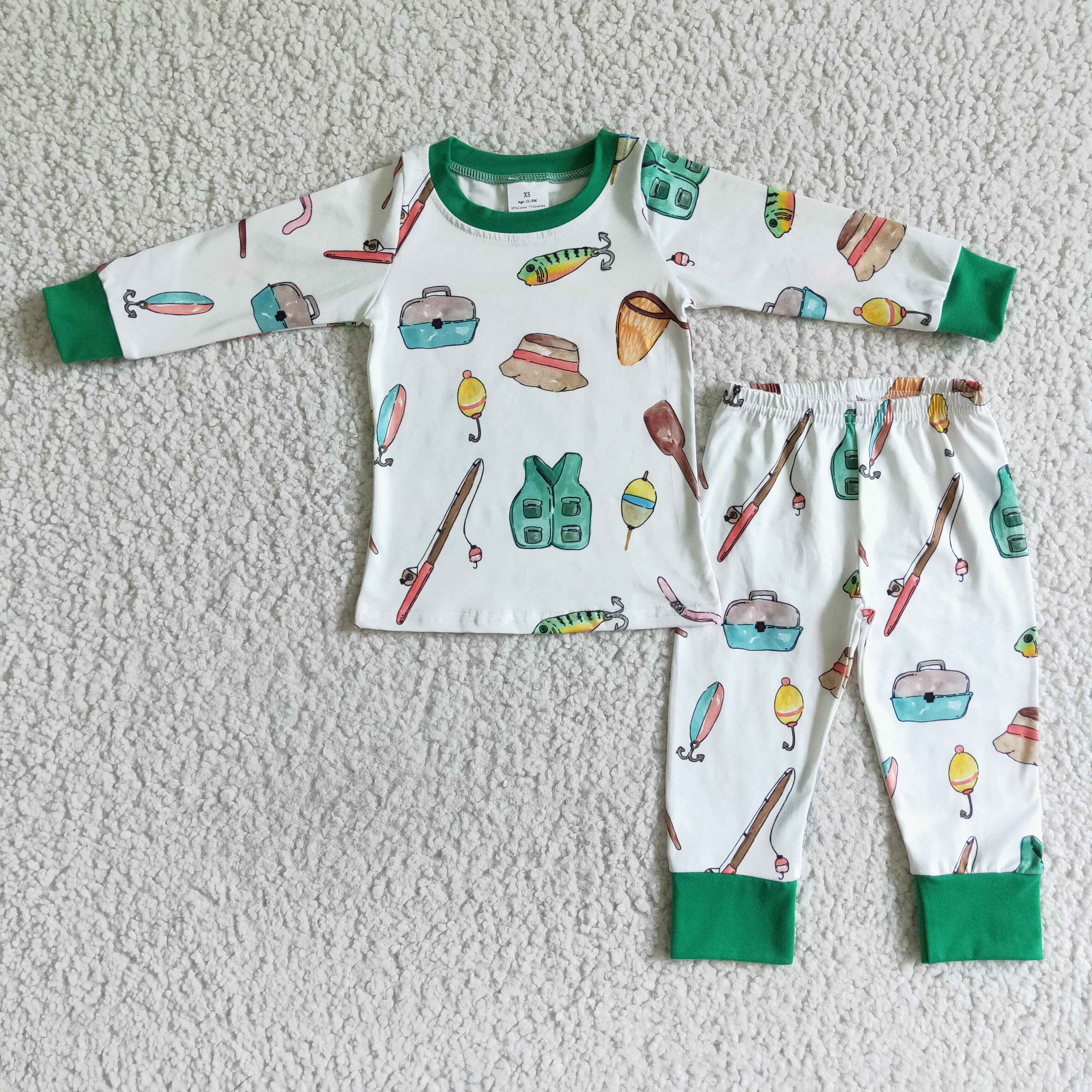 Long sleeve fishing boy pajamas - Image 2