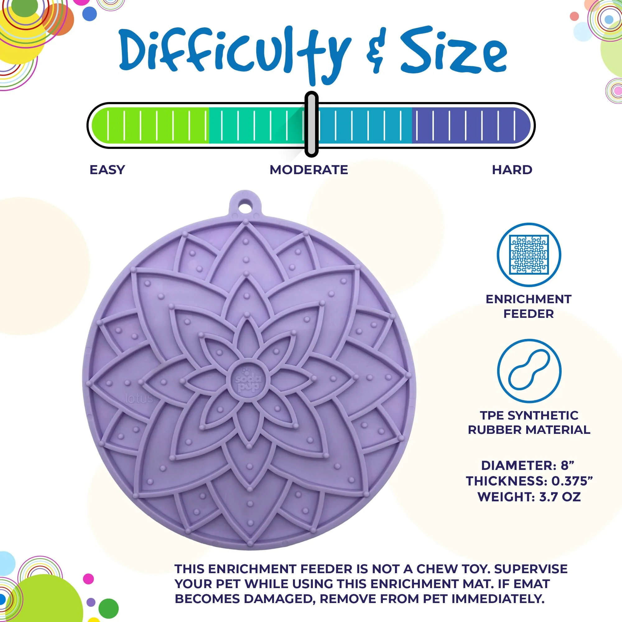 Lotus Design emat - Enrichment Lick Mat For Dogs and Cats - With Suction Cups | USA Made - Image 7