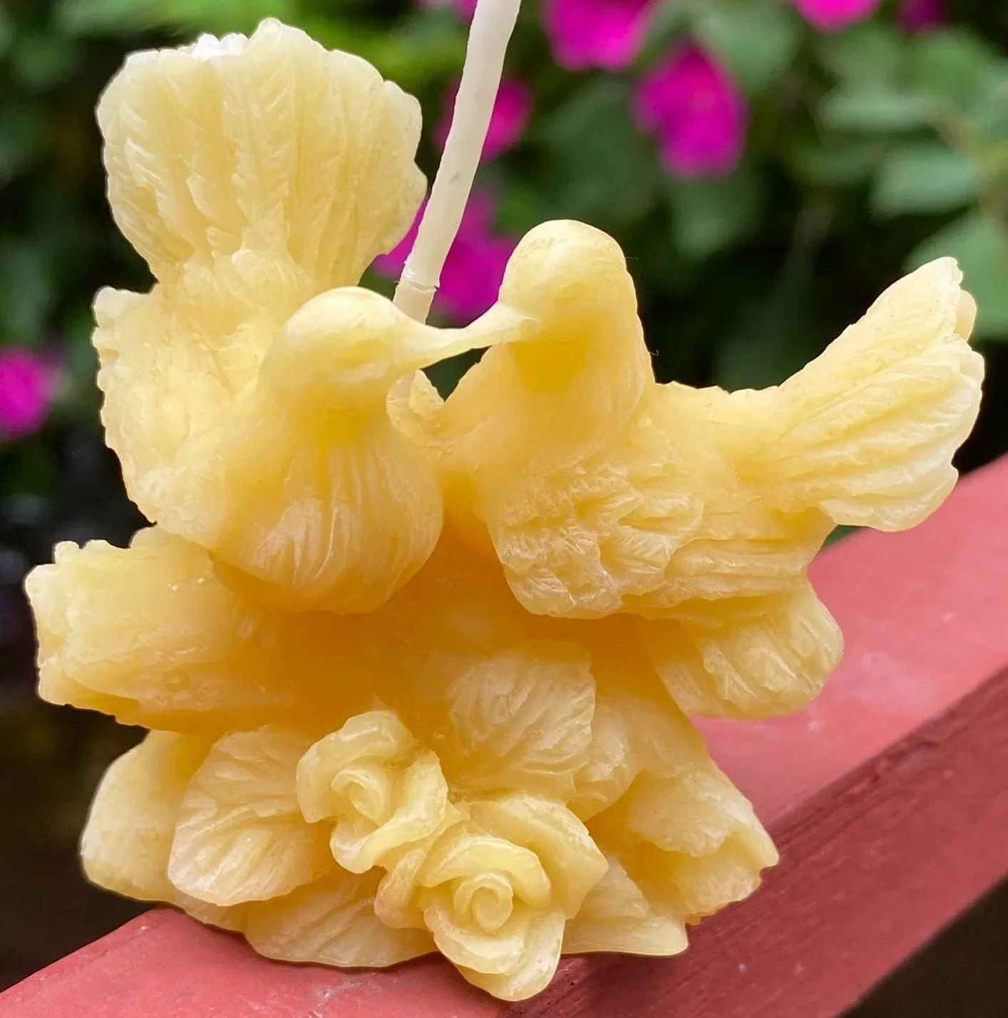 Love Birds Beeswax Candle - Image 2