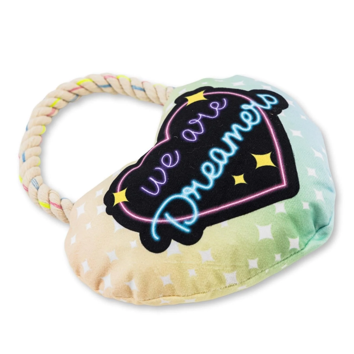 Love Heart Plush Dog Toy – with Squeaker & Crinkle Paper for Fun Play - Image 3