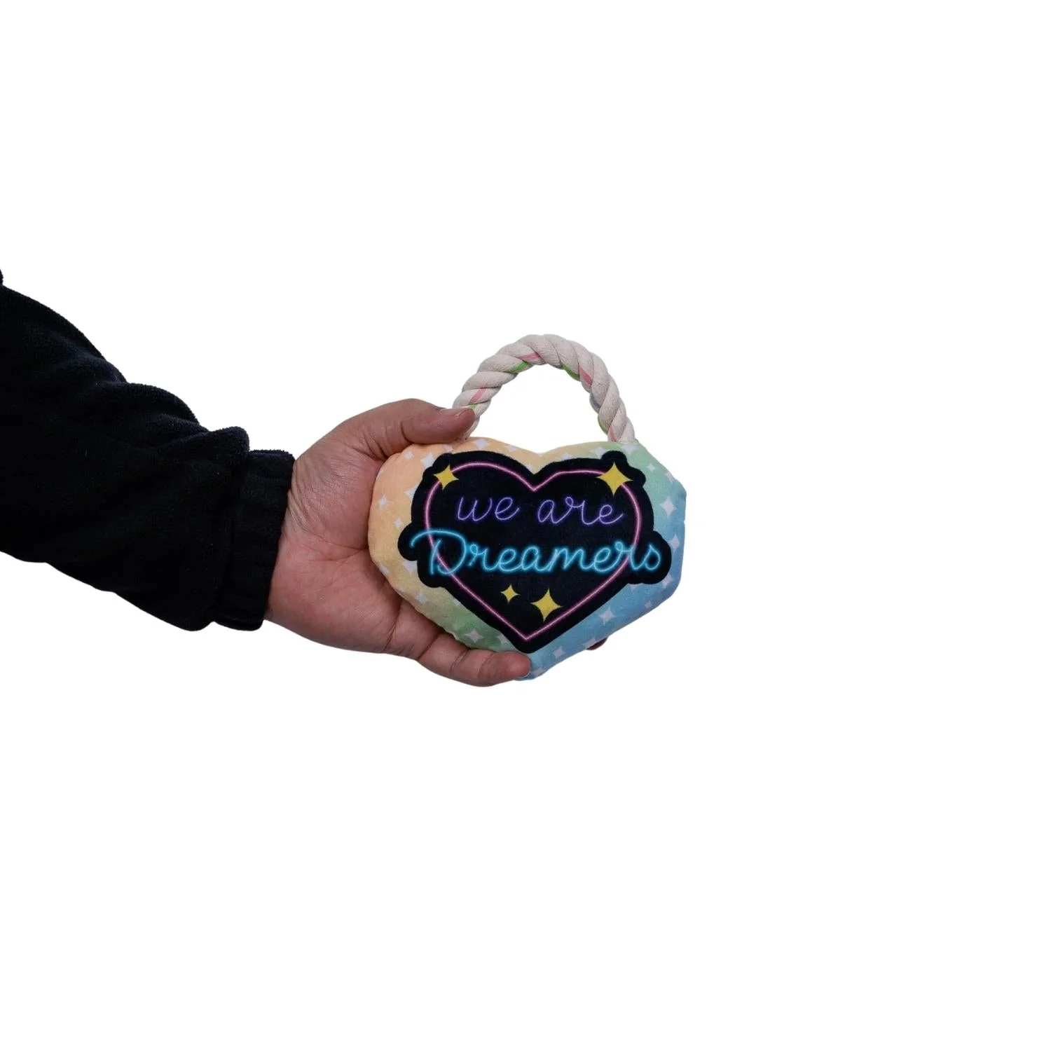 Love Heart Plush Dog Toy – with Squeaker & Crinkle Paper for Fun Play - Image 5