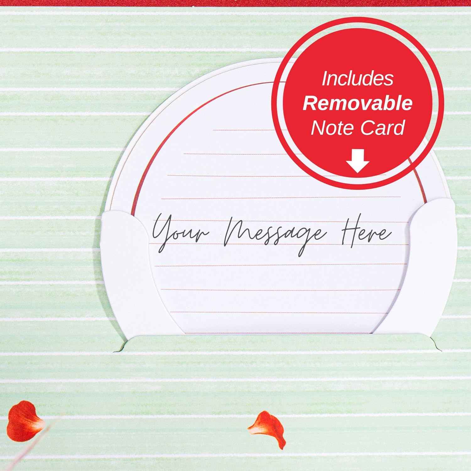 Lovely Rose Bouquet Oversized Pop Up Card with Keepsake - Image 6
