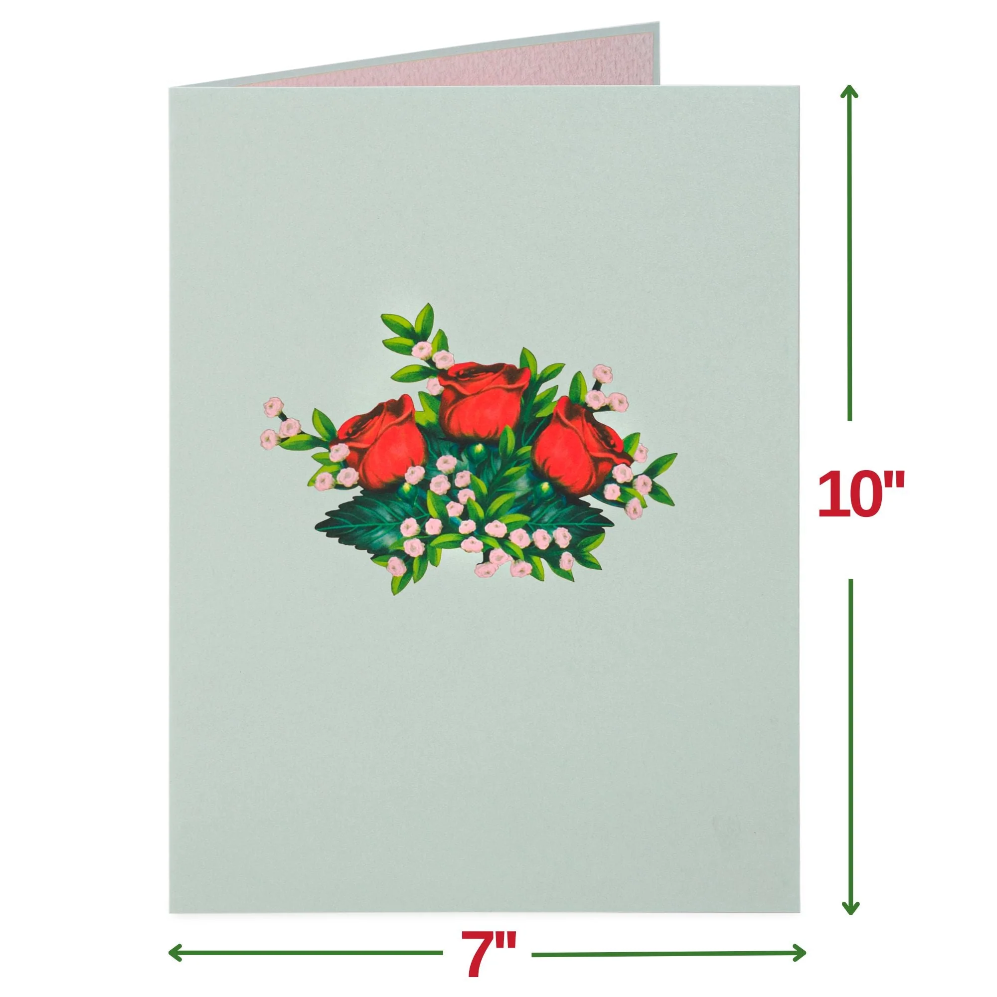 Lovely Roses Bouquet Oversized Pop Up Card with Keepsake - Image 2
