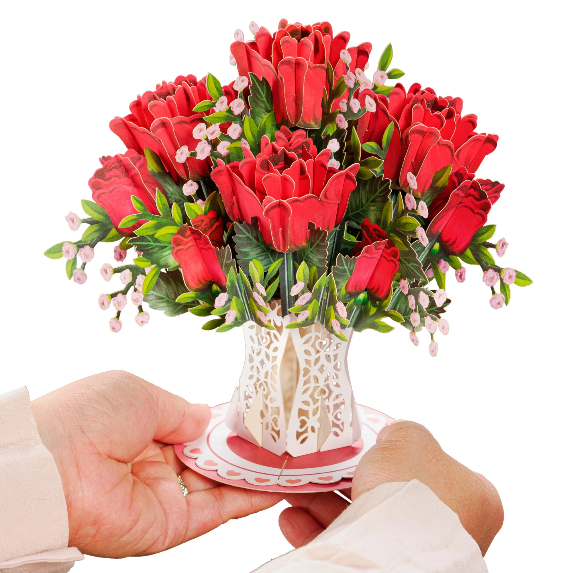 Lovely Roses Bouquet Oversized Pop Up Card with Keepsake - Image 5