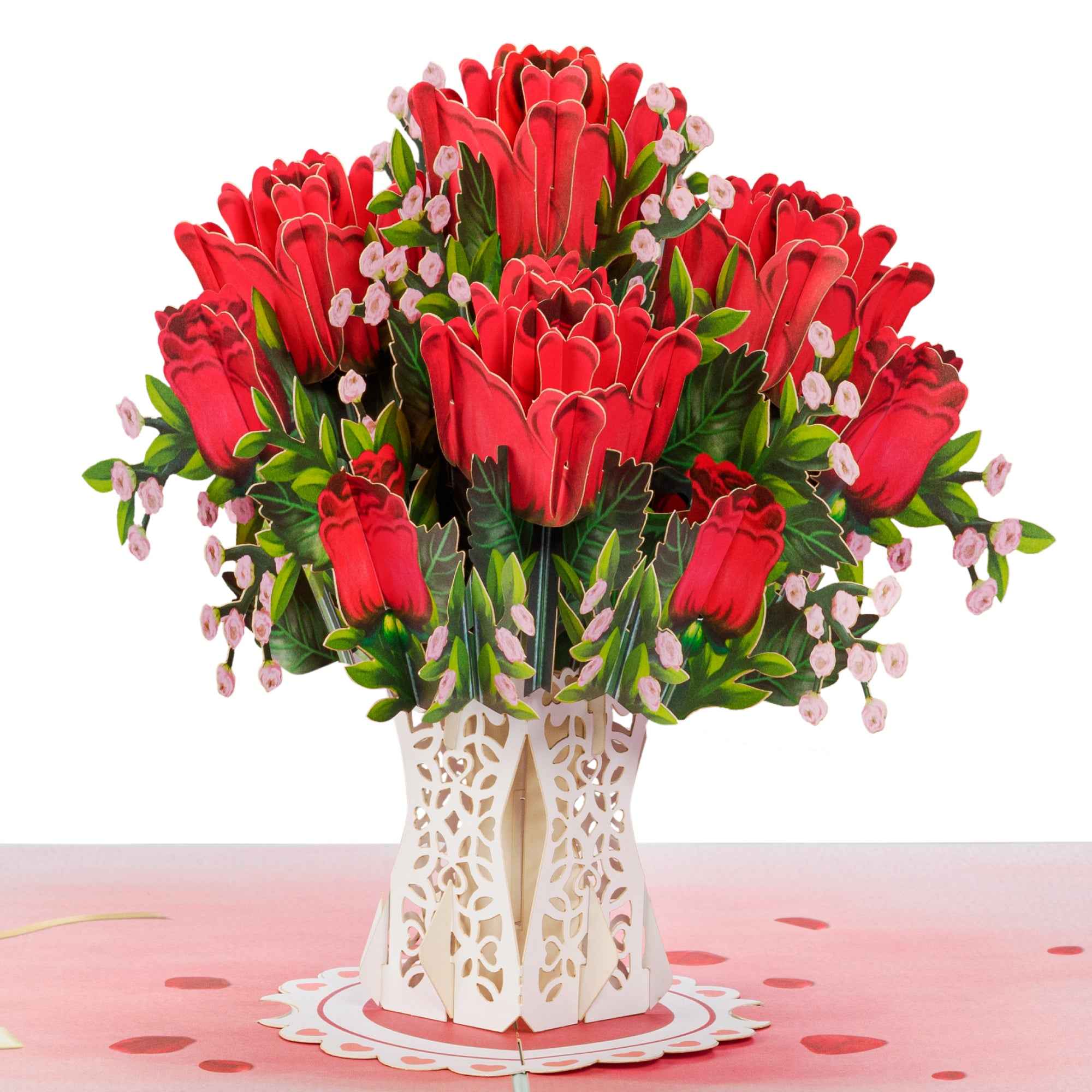 Lovely Roses Bouquet Oversized Pop Up Card with Keepsake - Image 6