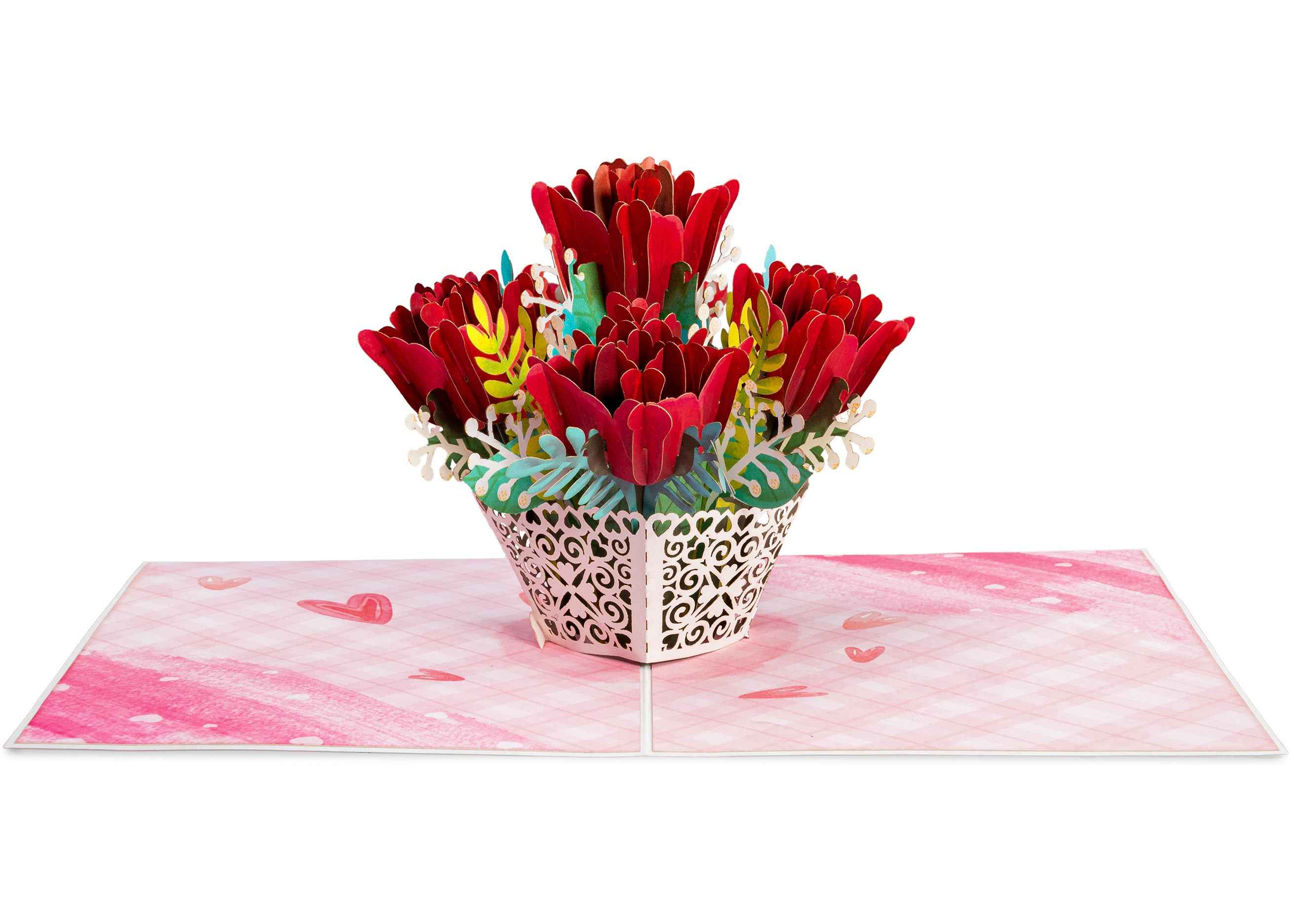 Lovely Roses Pop Up Card - 5"x7" - Image 5