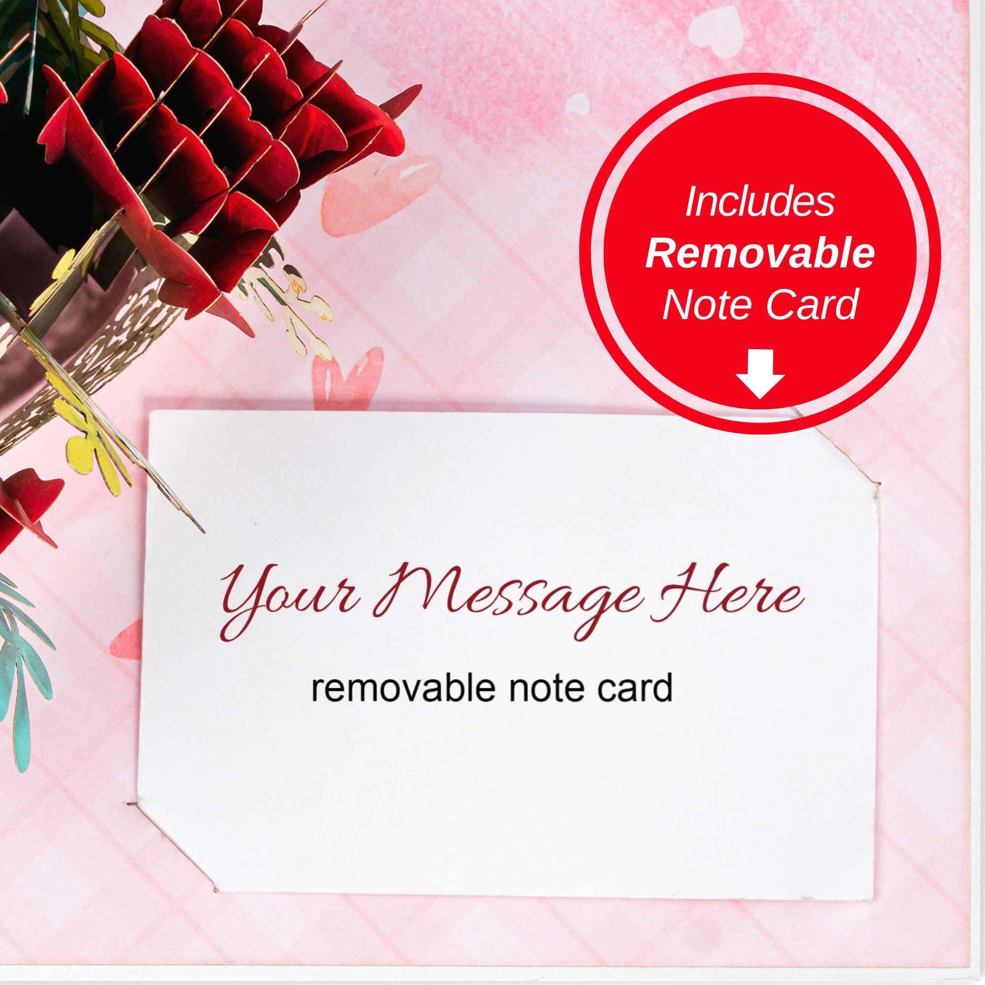 Lovely Roses Pop Up Card - 5"x7" - Image 6