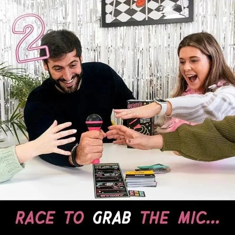 Lucky Egg Grab The Mic – Family Karaoke Board Game for 2-10 Players - Image 4
