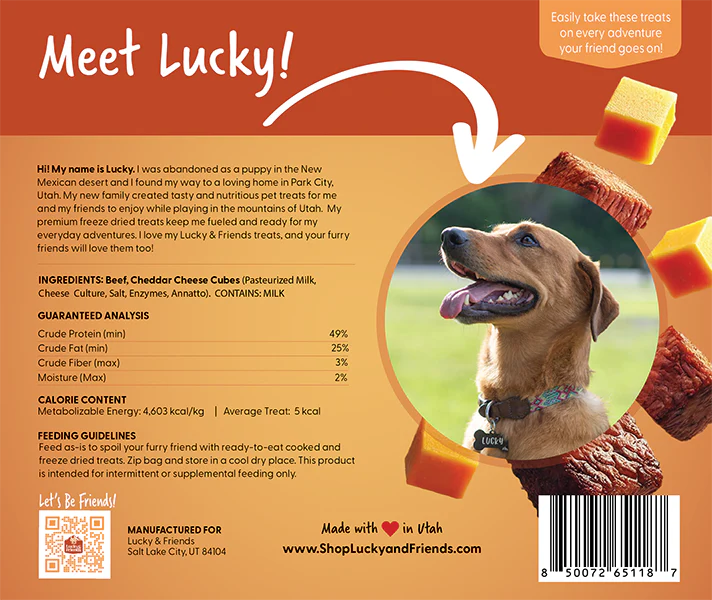 Lucky & Friends Steak & Cheese Dog Treat - Image 2