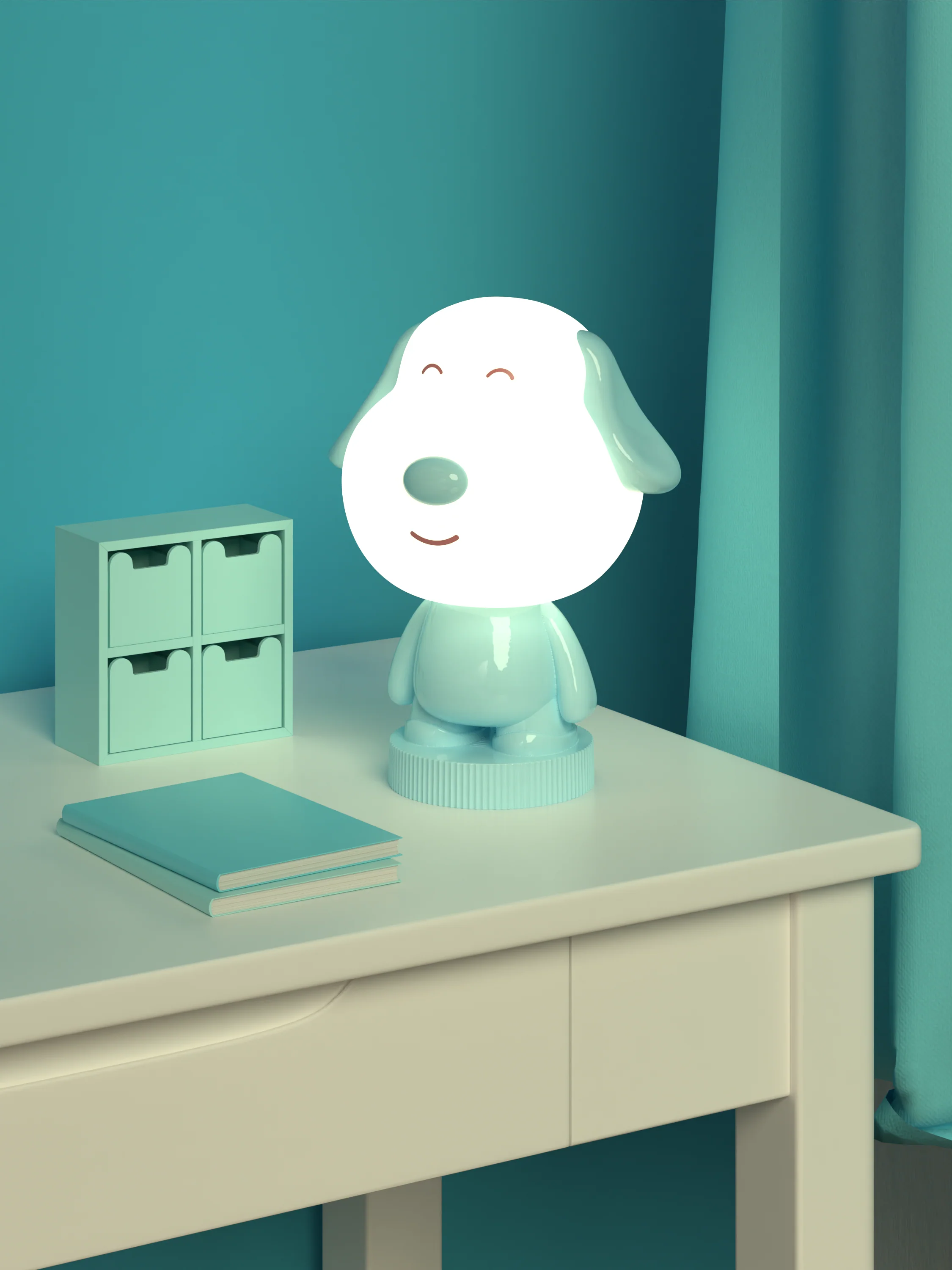 Lumi Pals Kid's Table lamp/ night light Pedestal Style Animal Doggy - Image 9