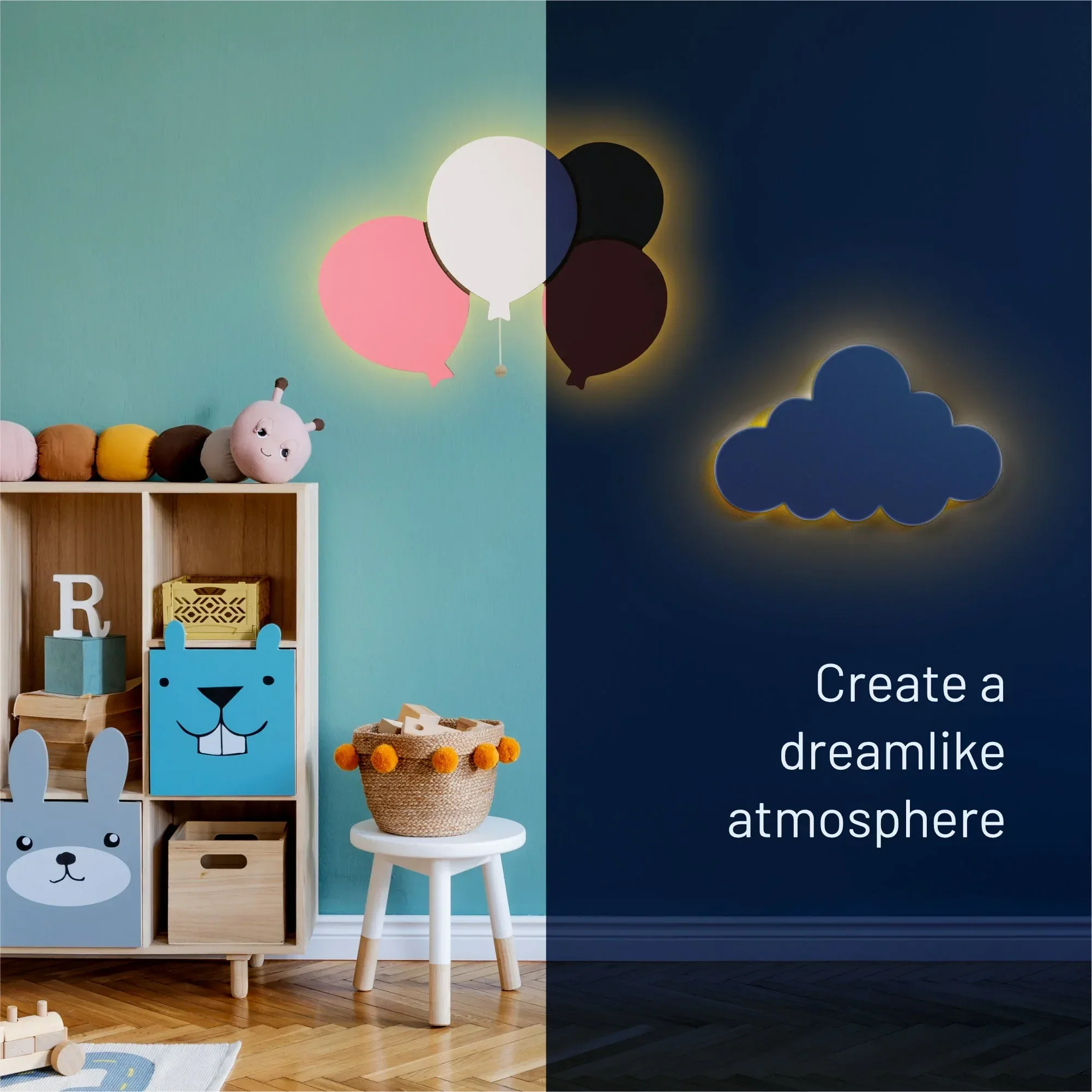 LumiDreams Wall Light - Kid's Decor Nightlight Balloons - Image 2